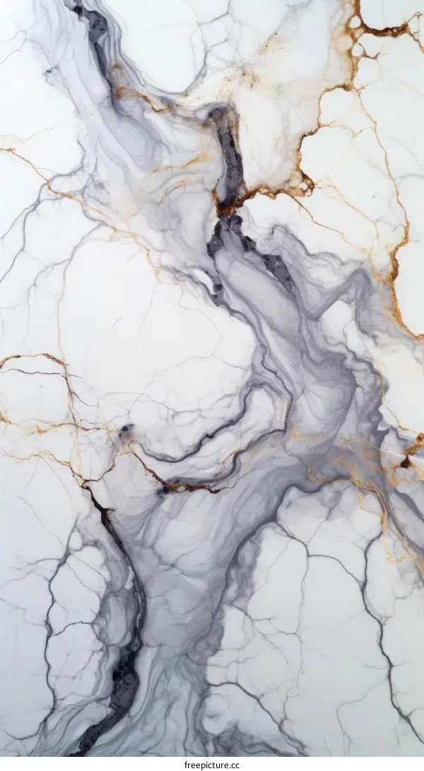 Black Marble Texture with Golden Veins