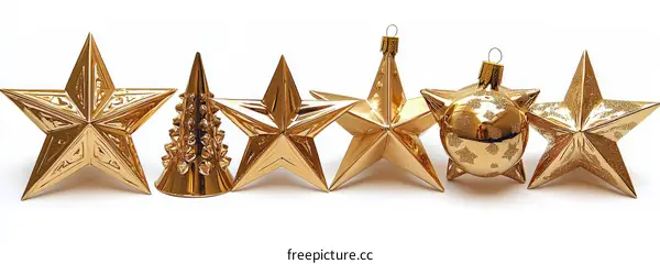 Gold Christmas Decorations Collection