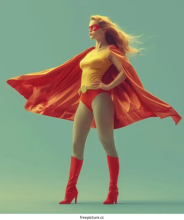 Superhero Woman Illustration