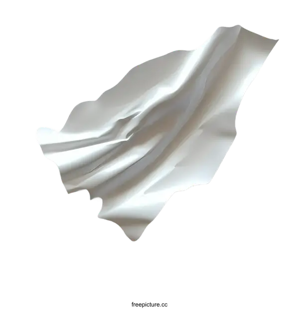 [Transparent Background PNG]Elegant White Fabric Drape Abstract Background