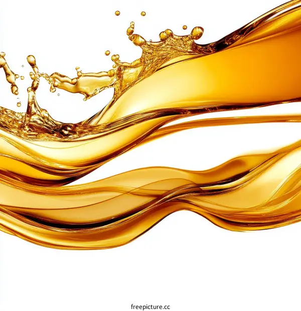 Golden Liquid Flowing Abstract Design