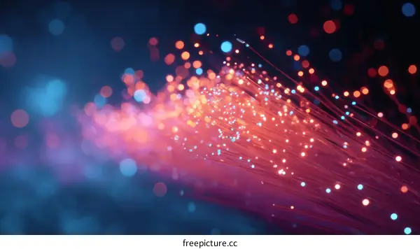 Abstract Optical Fiber Light Pattern