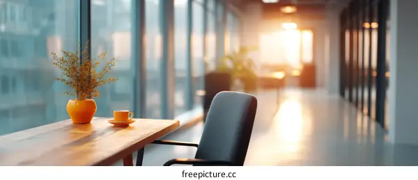 Modern Office Interior with Natural Light