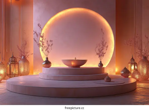 Elegant Pink Moroccan Style Interior Design