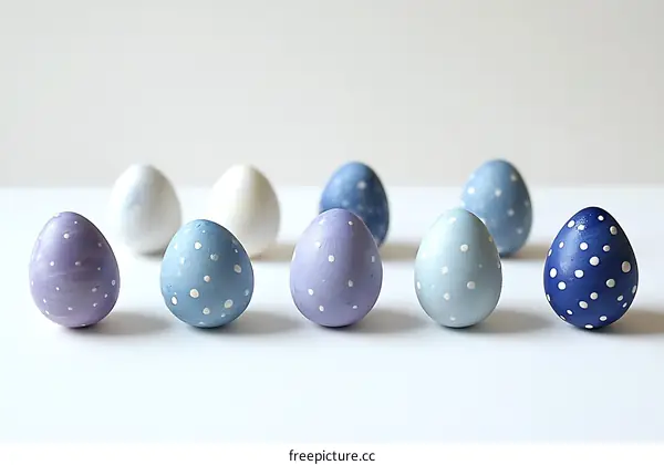 Easter Eggs with Dotted Designs