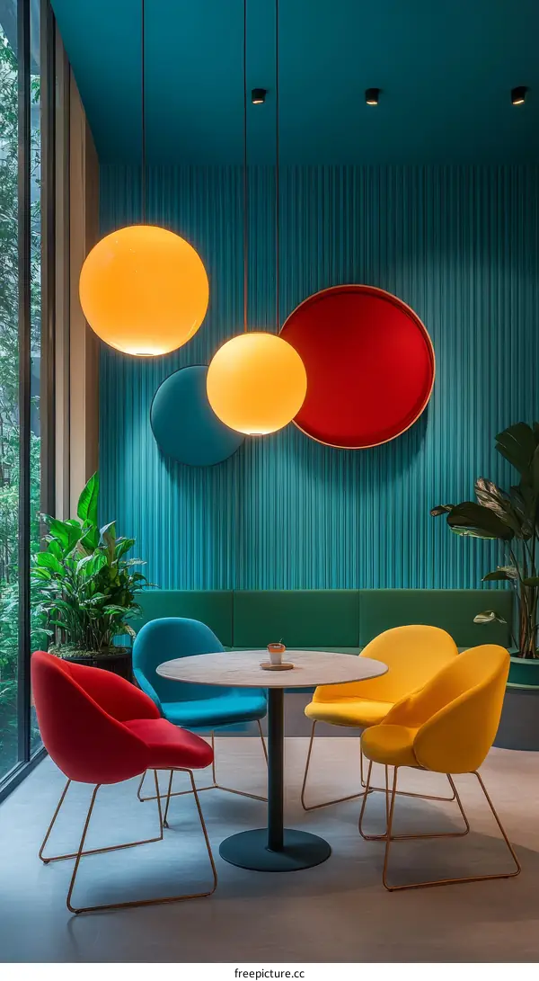 Colorful Modern Cafe Interior Design