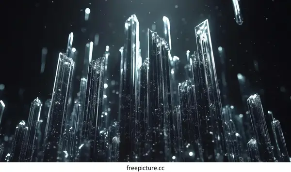 Abstract Glass Skyscrapers Digital Art