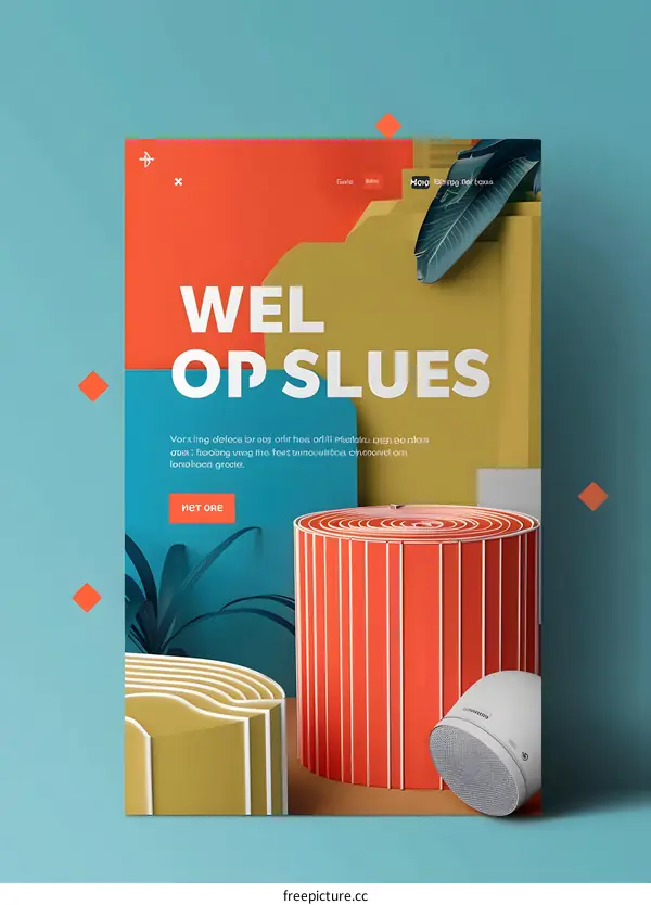 Abstract Geometric Shapes With 3D Effect