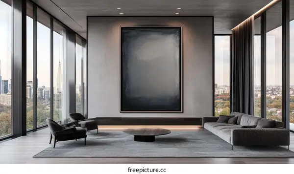 Modern Luxury Apartment Interior Design with City View