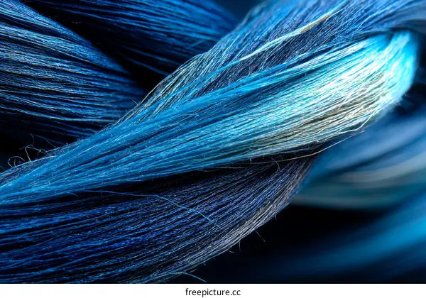 Close Up of Dyed Threads