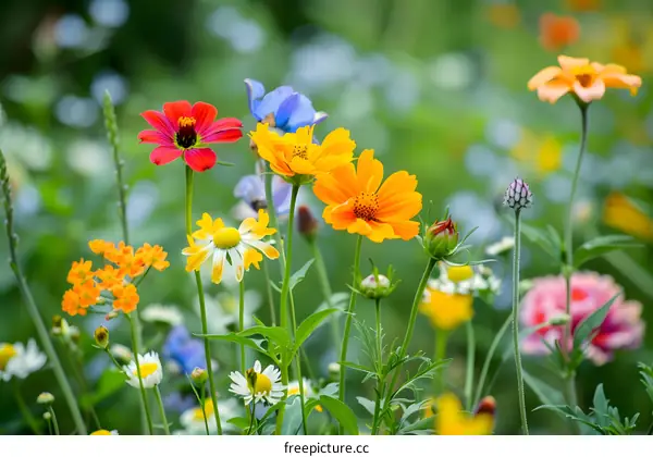 Colorful Wildflowers in a Meadow