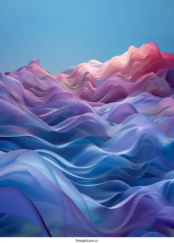 Abstract Wavy Background With Purple and Blue Colors