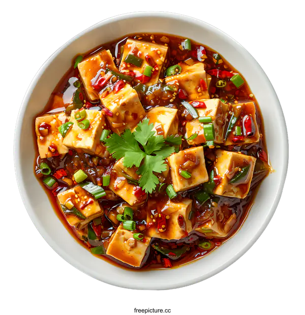[Transparent Background PNG]Mapo Tofu in a Bowl