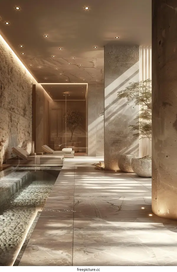 Modern Spa Interior Design with Natural Light