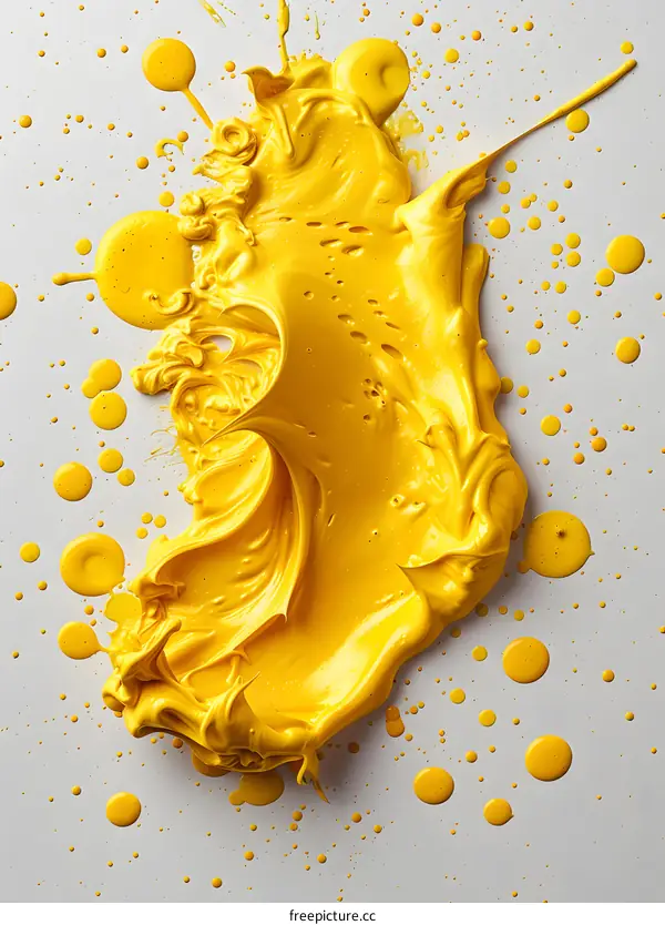 Yellow paint blob