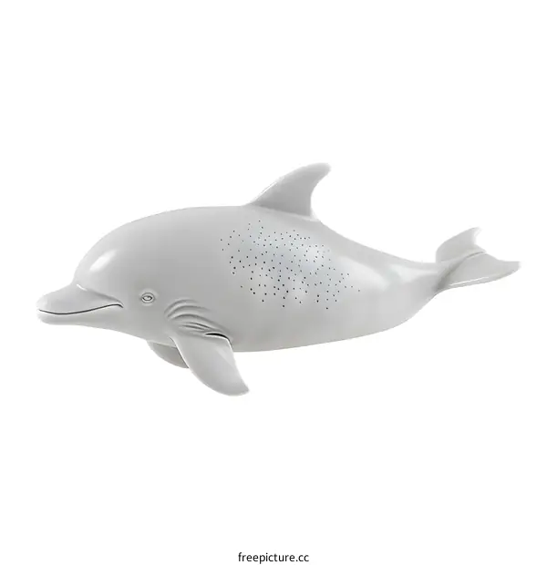 A bottlenose dolphin figurine made of ceramic
