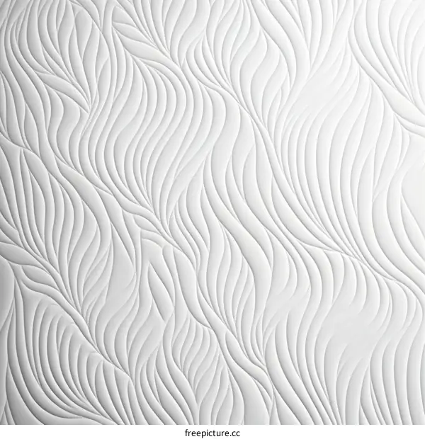 3D white wavy seamless pattern background