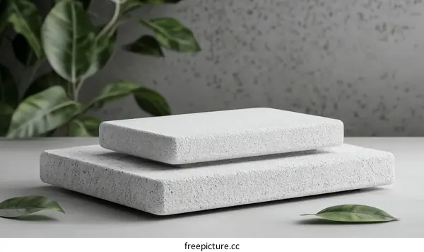 Modern Minimalist Display Platform with Natural Elements