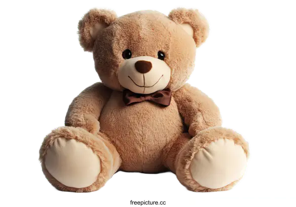 [Transparent Background PNG]Large Teddy Bear Sitting on White Background