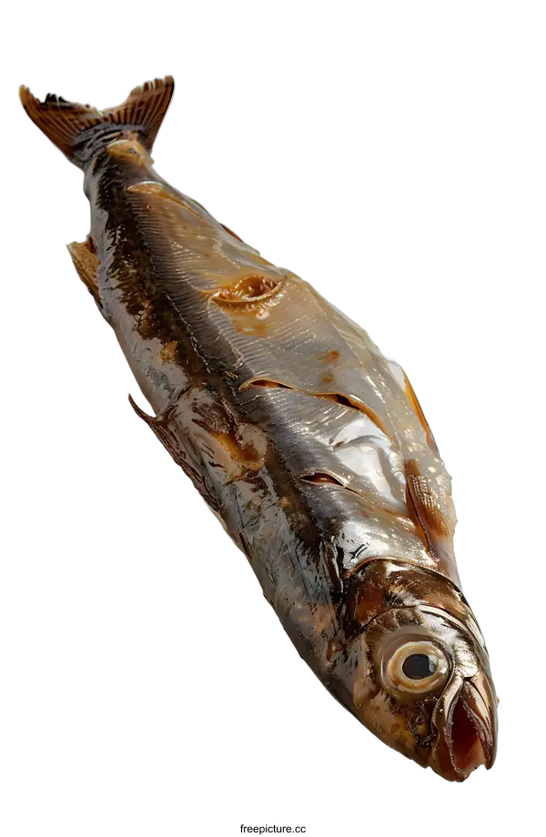 [Transparent Background PNG]Smoked fish on white background