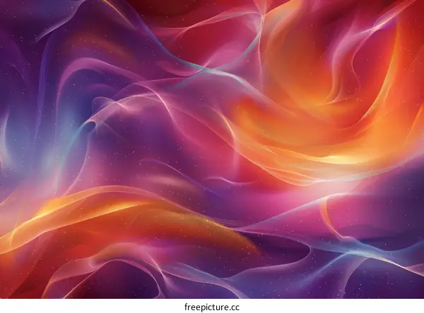 Abstract Colorful Flowing Lines