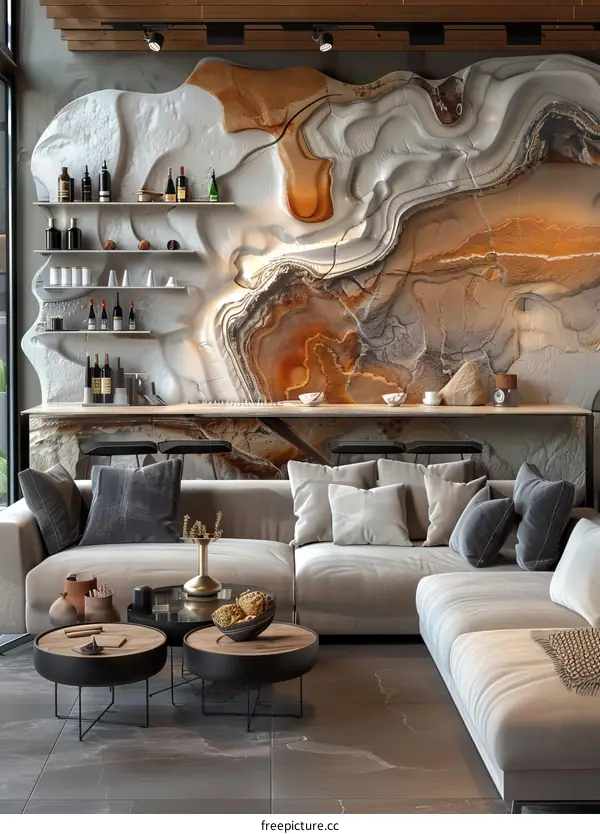 Sintered Stone Background Wall Decor Picture for Home Decoration