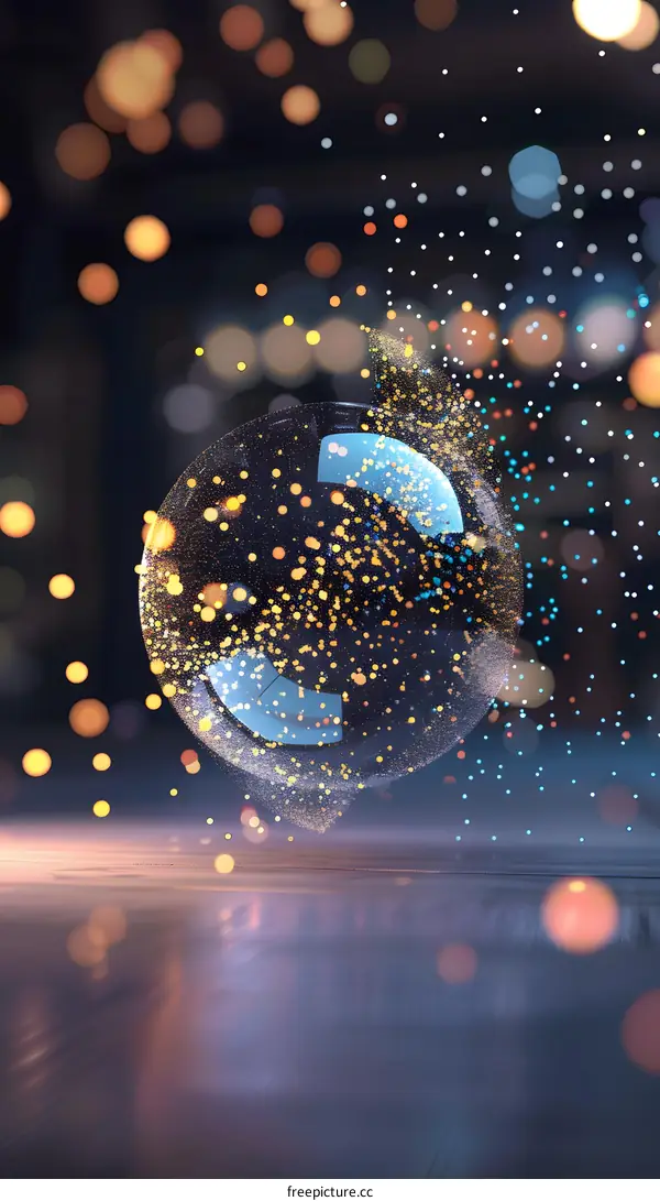 Abstract Sphere With Sparkles