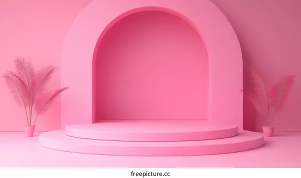 Pink Minimalist Archway Display Stand