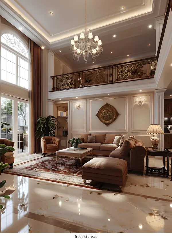 The luxurious living room