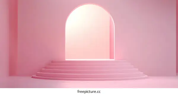 Pink Archway Display Podium