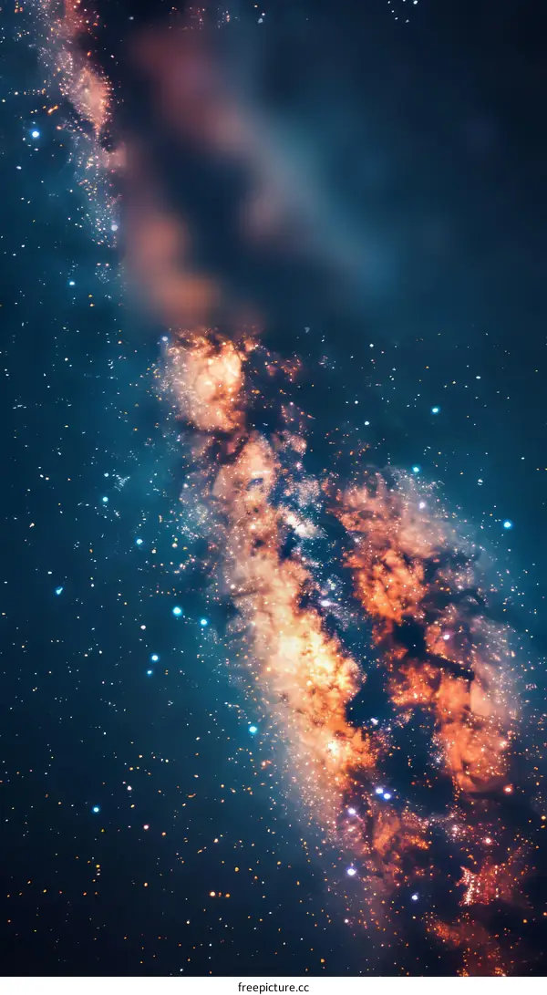Mesmerizing Milky Way Galaxy with Glittering Stars and Colorful Nebulae