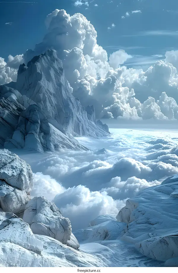 The Spectacular Snow-capped Mountains and Sea of Clouds