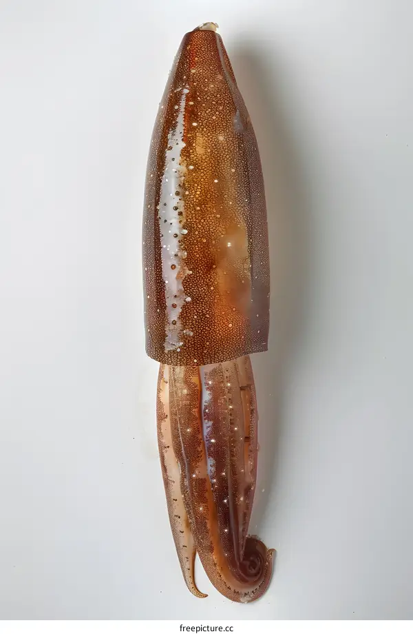 Squid on white background