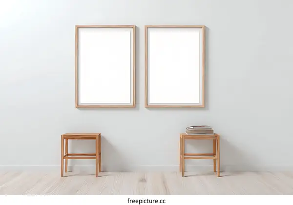 Empty Picture Frames in a Modern Interior