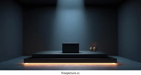 Dark Minimalist Product Display Stage