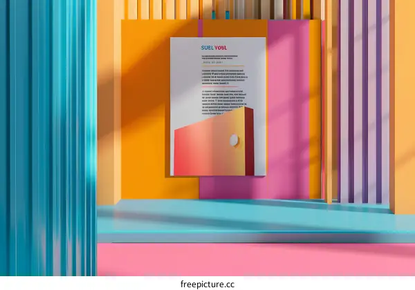 Abstract Minimalist Geometric Shapes 3D Render