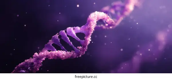 DNA Structure Illustration with Vibrant Colors
