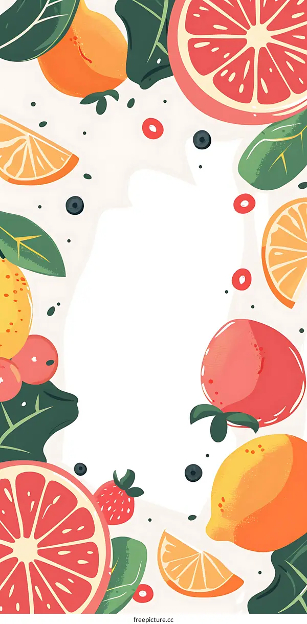 Fresh Fruit Summer Background