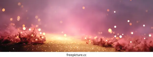 Abstract Pink and Gold Glitter Background