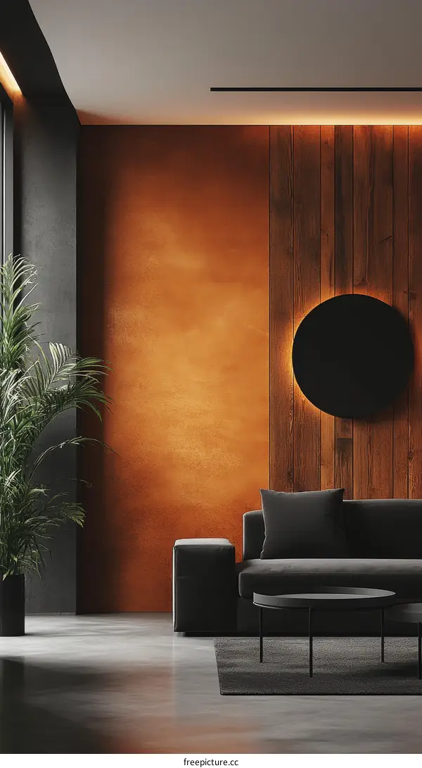 Modern Living Room Interior Design with Warm Hues