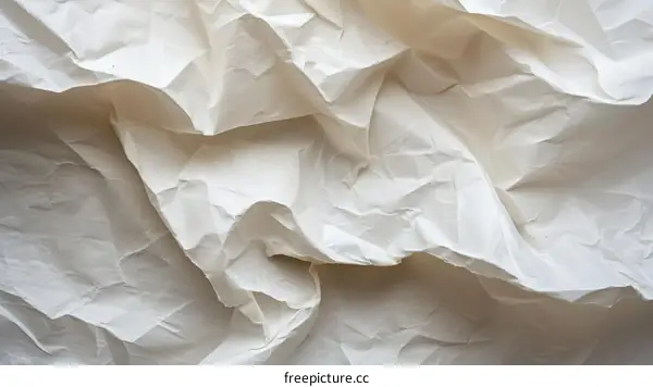 Crumpled white paper texture background