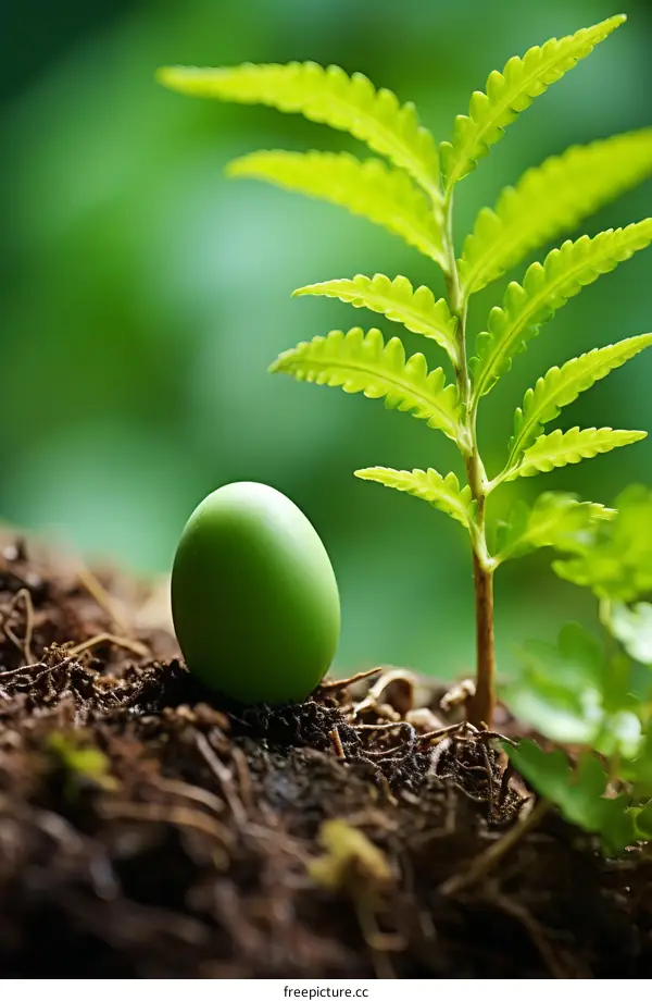 Green egg and sprout