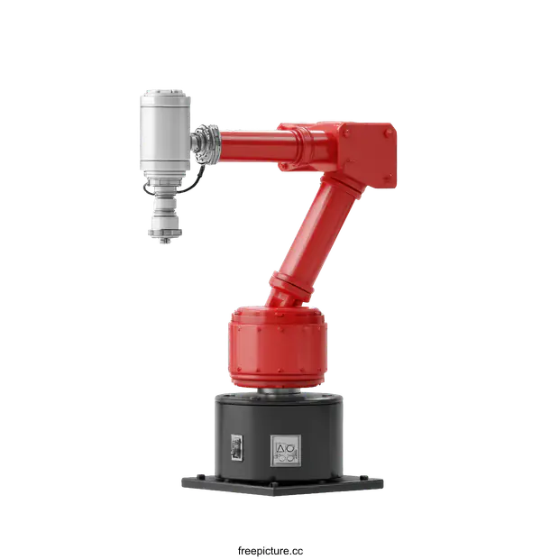 [Transparent Background PNG]Industrial Robotic Arm Illustration