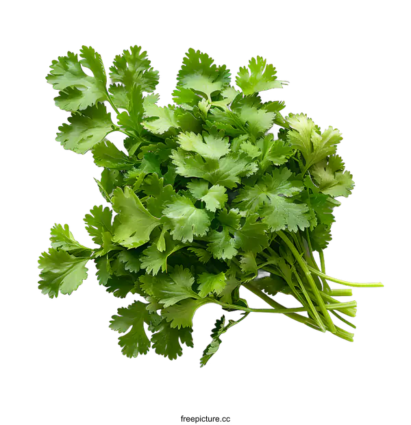 [Transparent Background PNG]Fresh Cilantro on White Background
