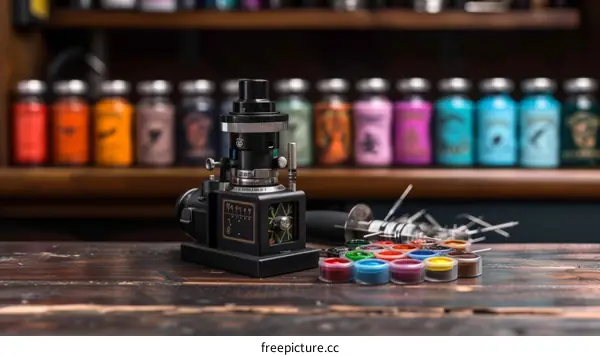 Tattoo machine and tattoo ink