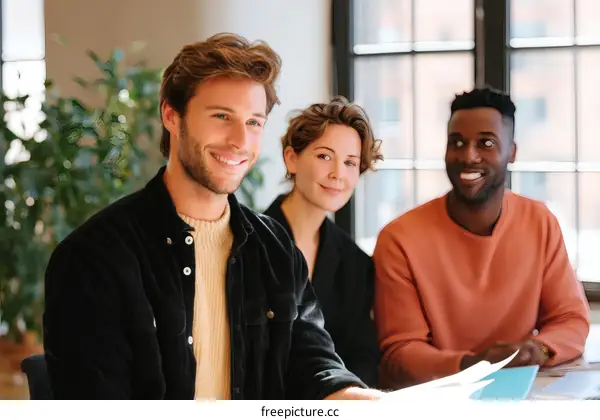 Diverse Group in Discussion Indoor Setting