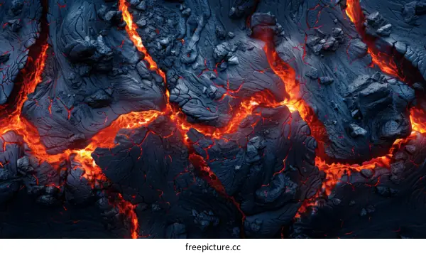 Volcano Lava Flow Eruption