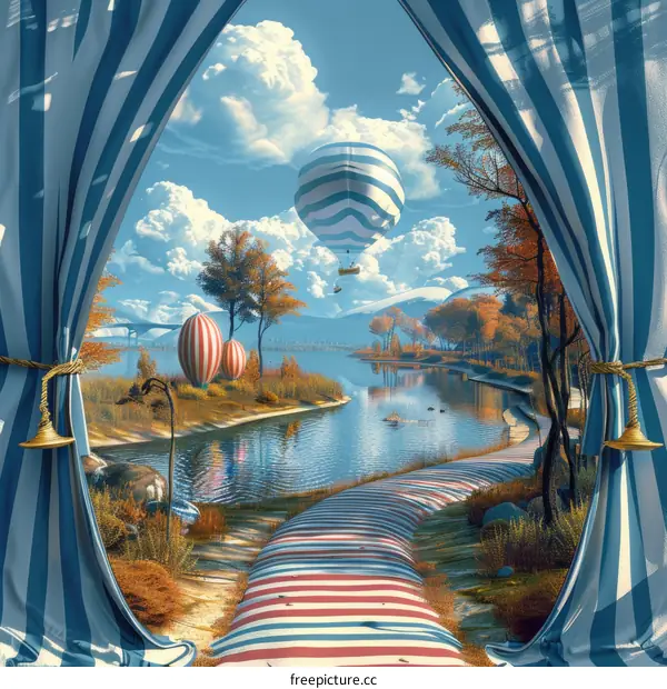 The Colorful Journey of a Hot Air Balloon