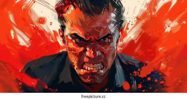 man with red background and black jacket