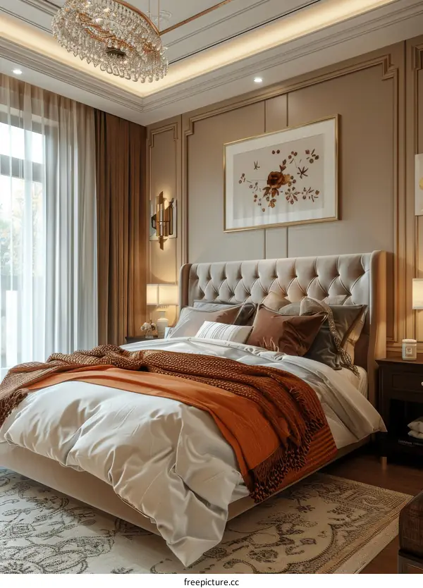 Luxury Bedroom Interior Design Illustration